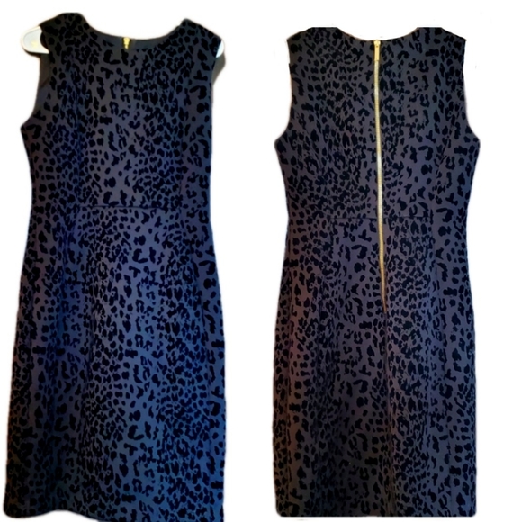 Calvin Klein Dresses & Skirts - Velvet leopard print ponte dress by Calvin Klein